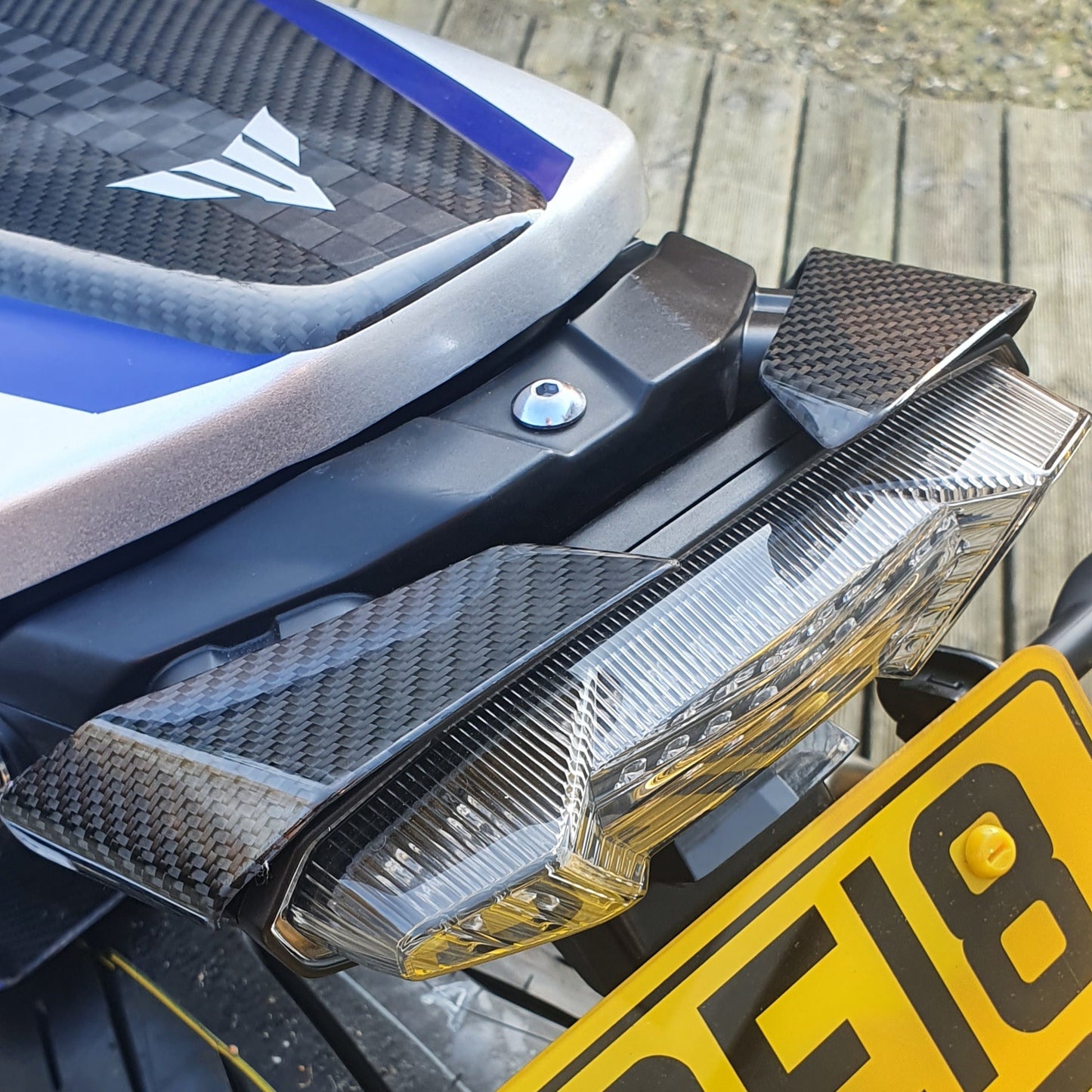 Carbon Fibre Rear Tail Fins for Yamaha MT10 - Gloss Finish