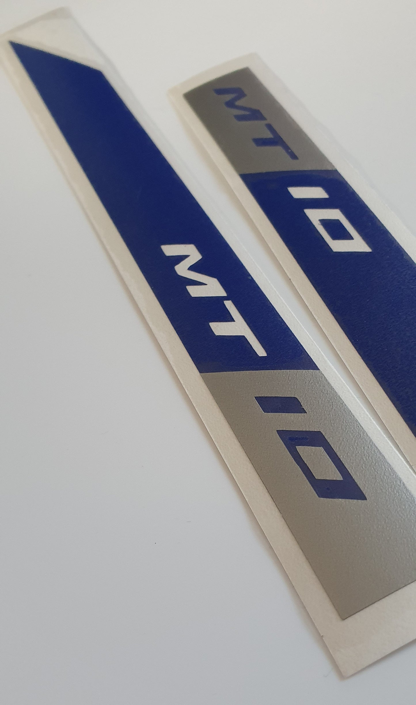 Side Panel Decals / Stickers for Yamaha MT10 x 2 - BLUE / SILVER