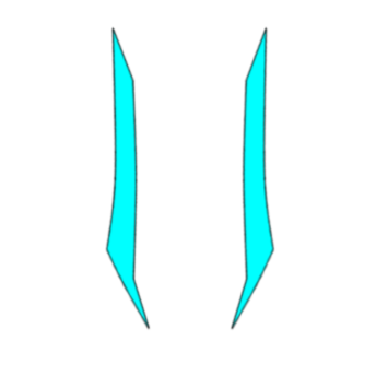 Front Mudguard Decals / Stickers for Yamaha MT10 - CYAN STORM