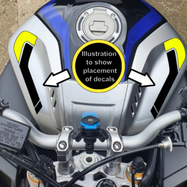 Tank Decals / Stickers for Yamaha MT10 - BLACK / FLUO