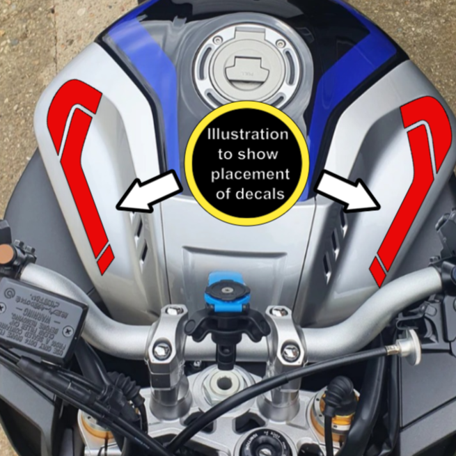 Tank Decals / Stickers for Yamaha MT10 - RED