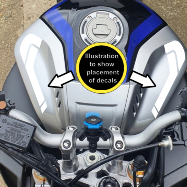 Tank Decals / Stickers for Yamaha MT10 - WHITE