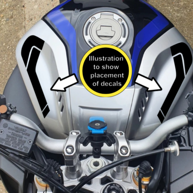 Tank Decals / Stickers for Yamaha MT10 - GLOSS BLACK