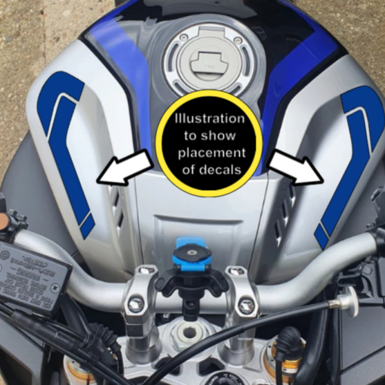 Tank Decals / Stickers for Yamaha MT10 - BLUE