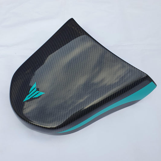 Carbon Fibre Comfort Seat Cowl for Yamaha MT10 - (CYAN STORM)