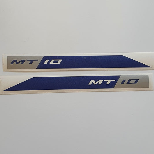 Side Panel Decals / Stickers for Yamaha MT10 x 2 - BLUE / SILVER