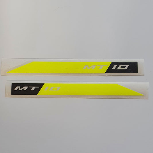 Side Panel Decals / Stickers for Yamaha MT10 x 2 - FLUO / BLACK