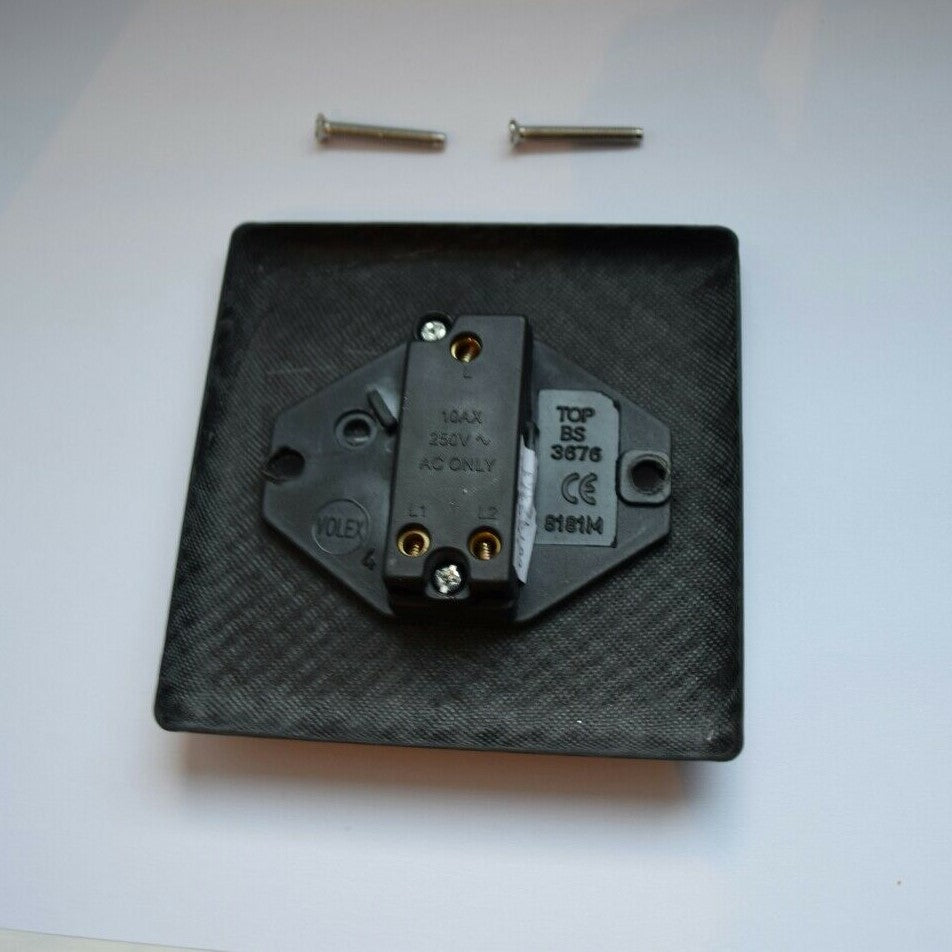 Carbon Fibre Light switch (UK) - [1 Gang 2 Way Component]